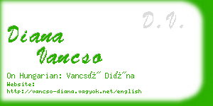 diana vancso business card